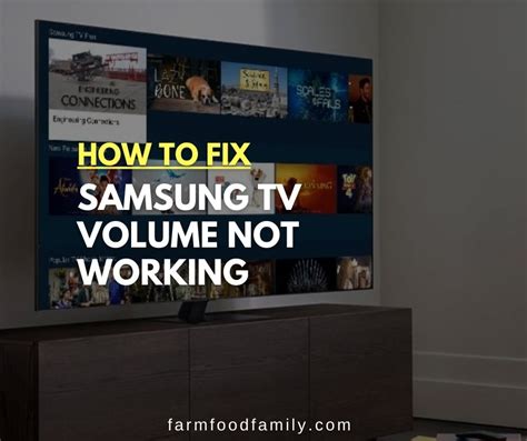 samsung tv volume stopped working